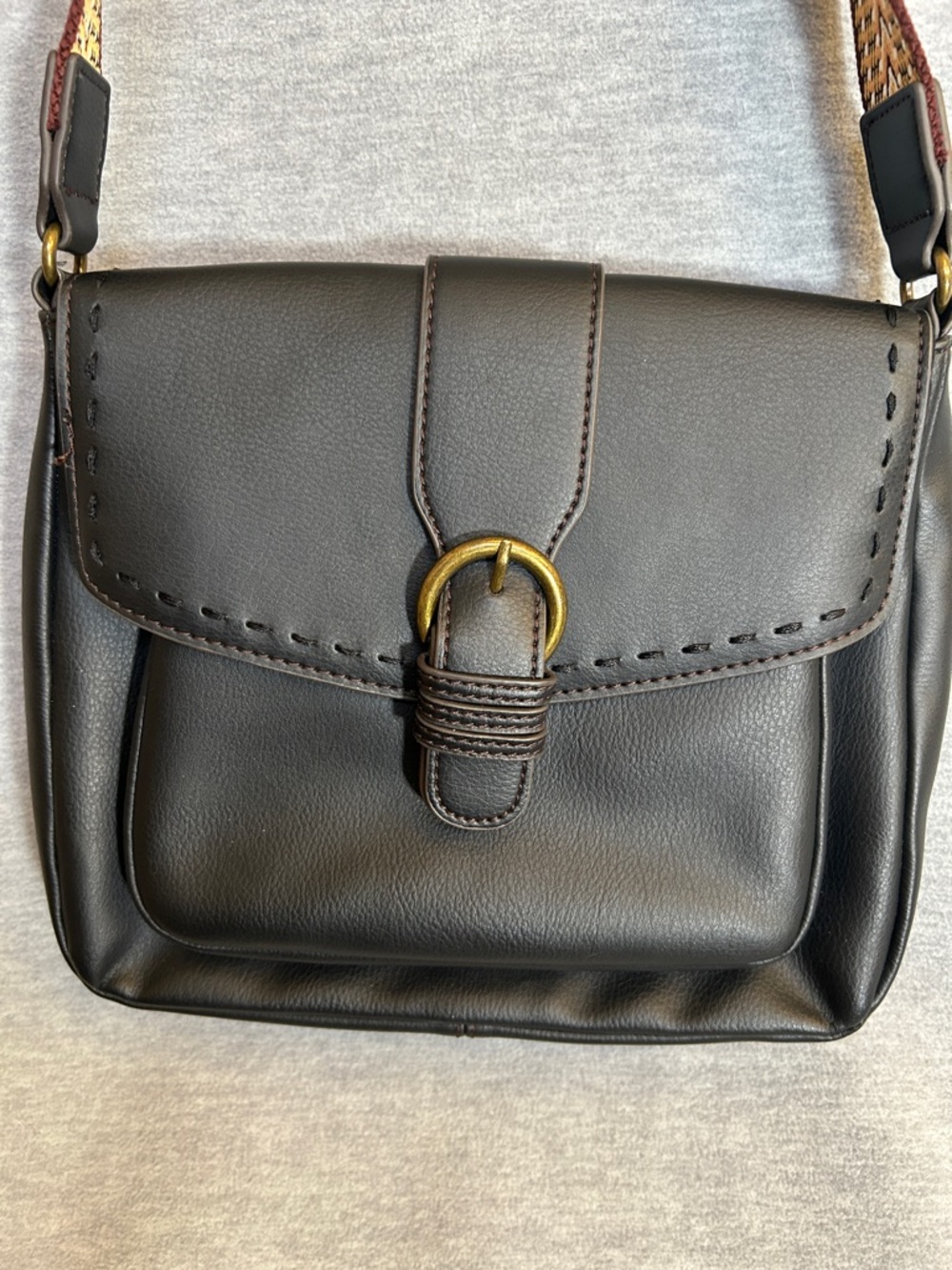 A N A Vegan Leather Cross Body or Shoulder Bag Adjustable Guitar Strap NWOT